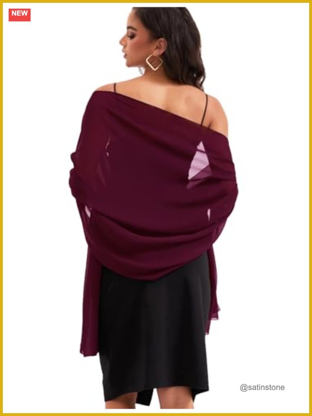 Chiffon Wedding Shawl & Wrap for Evening Dress Formal Event Scarf